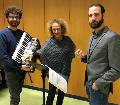 Julian Weinmann, Gudrun Weihardt und Patrick Stein im Gesprch (Bildautor Stephanie Knorpp)