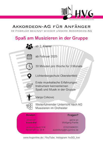 Akkordeon-AG Oberstenfeld (Bildautor: Rebecca Bodmann)