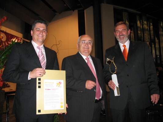 Vorsitzender Bernd Schfer, DHV-Vizeprsident Arnold Kutzli, 1. Vorsitzender Siegfried Gro.