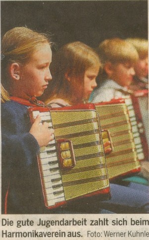 Die gute Jugendarbeit zahlt sich beim Harmonikaverein aus