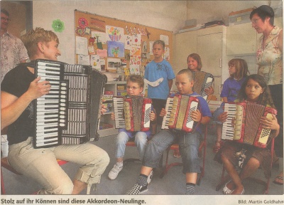 In Hchstform prsentierten sich die Harmonikaspieler am Samstagabend. Bild: Michael Fuchs