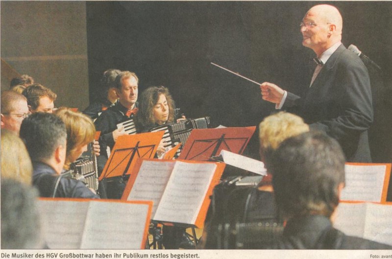 Die Musiker des HVG Grobottwar haben ihr Publikum restlos begeistert