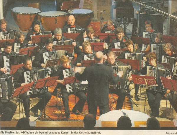 Die Musiker des HVG haben ein beeindruckendes Konzert in der Kirche aufgefhrt.